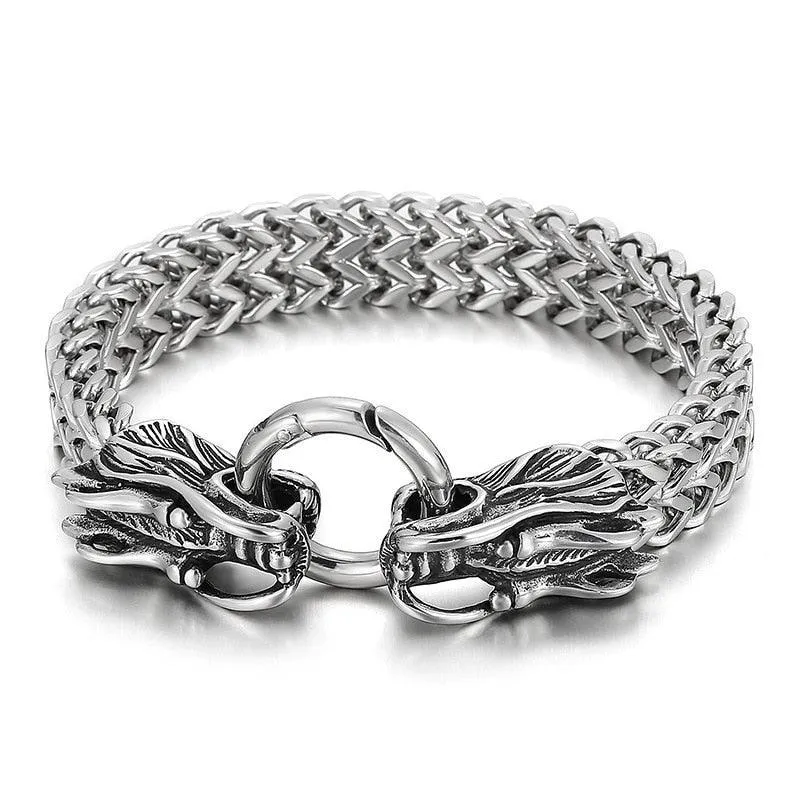 Classic Fashion Punk Stainless Steel Skull Bracelet