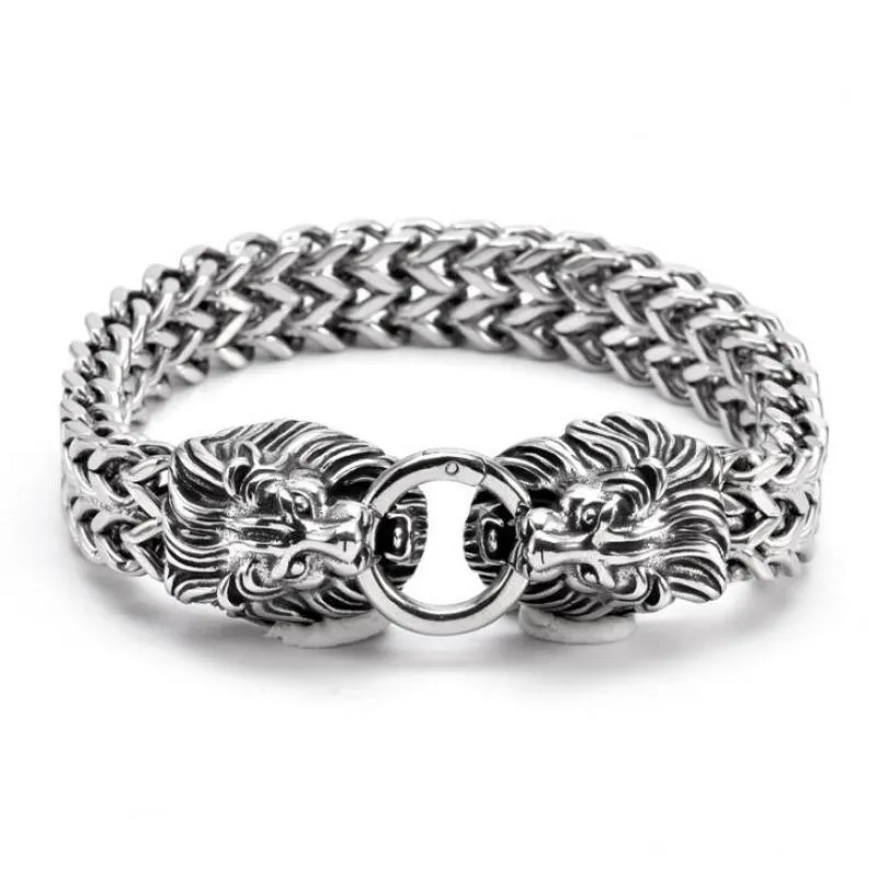 Classic Fashion Punk Stainless Steel Skull Bracelet