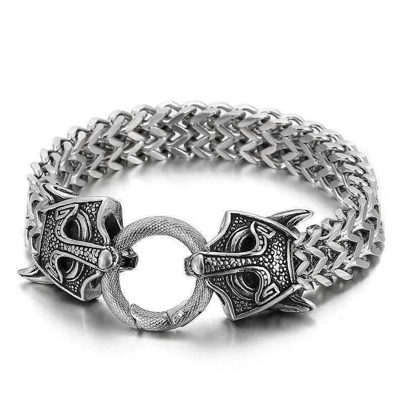 Classic Fashion Punk Stainless Steel Skull Bracelet