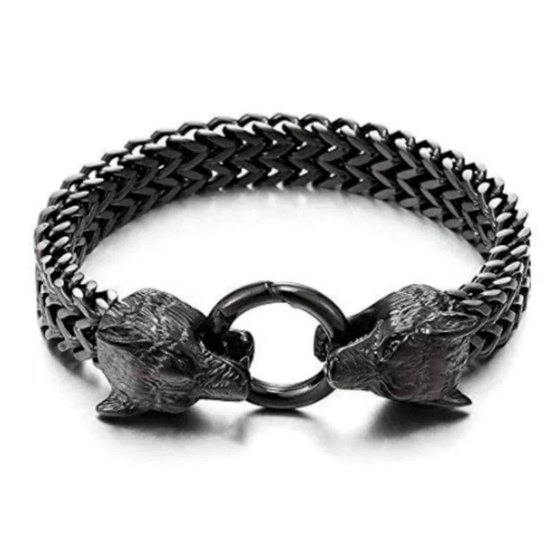 Classic Fashion Punk Stainless Steel Skull Bracelet