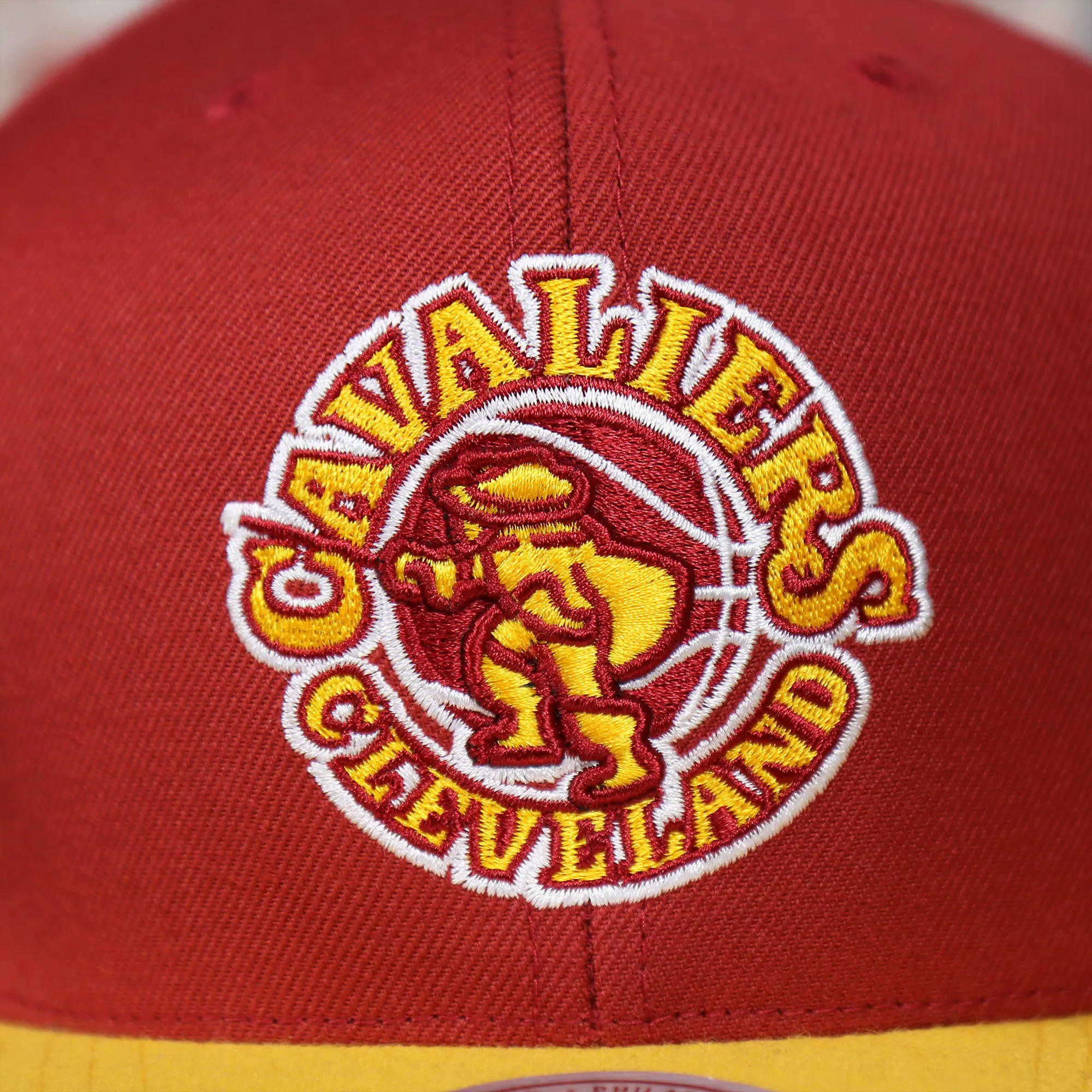 Cleveland Cavaliers Vintage Hardwood Classic Gray Bottom 9Fifty Snapback | Red/Yellow