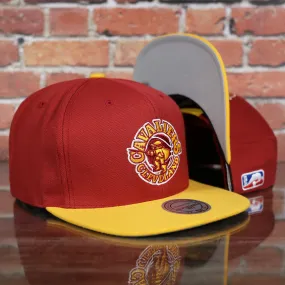 Cleveland Cavaliers Vintage Hardwood Classic Gray Bottom 9Fifty Snapback | Red/Yellow