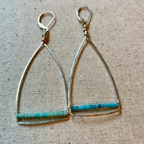 Contemporary Turquoise Earrings