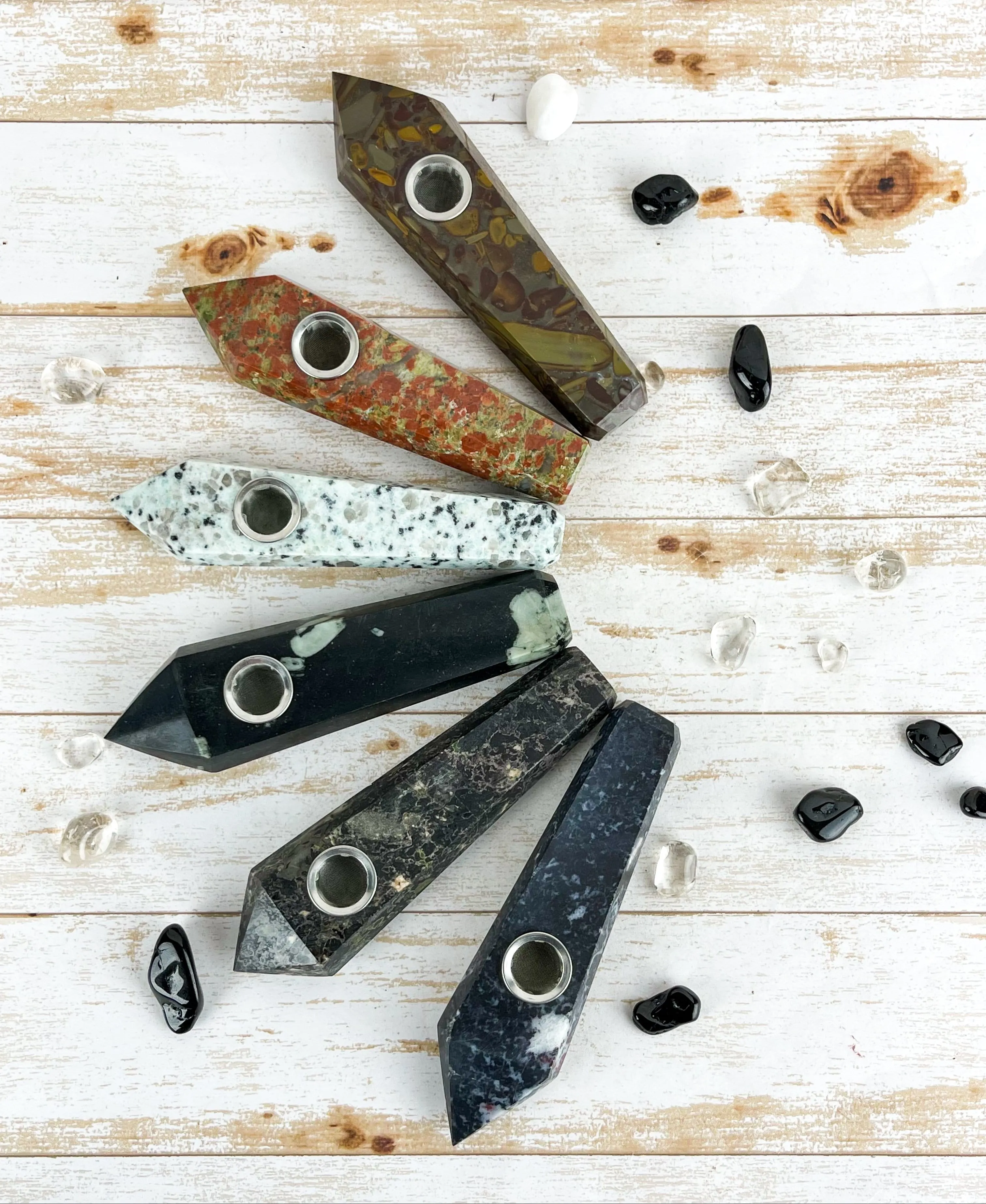 Crystal Pipes (Various Stone Types)