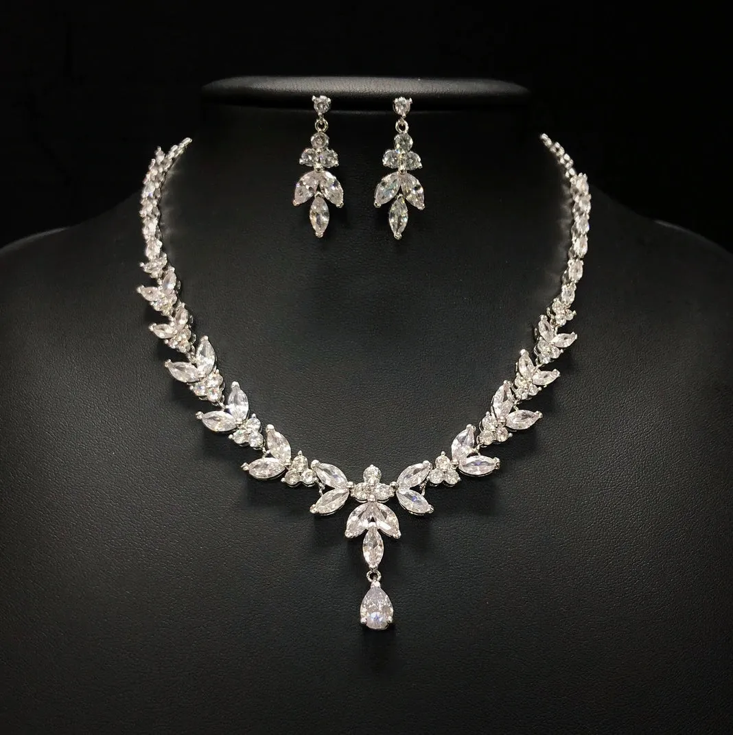 Cubic zirconia jewelry set