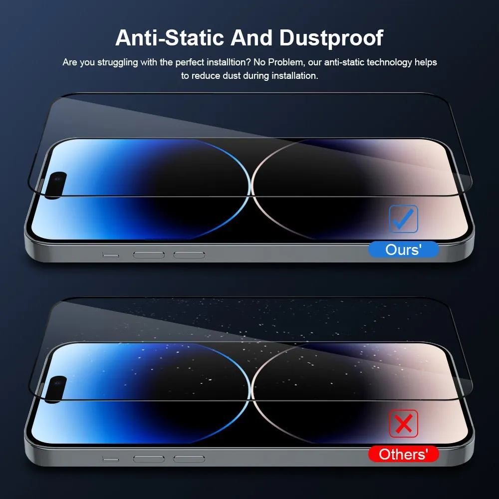 Curved Anti-Static Tempered Glass Screen Protector for iPhone 14 Pro Max