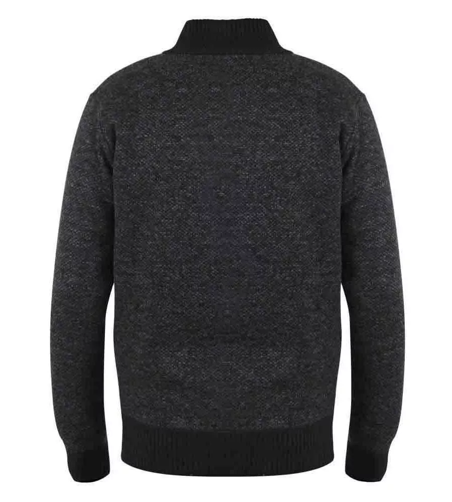 D555 Big Mens Full Zipper Jumper With Bonded Fleece Lining (CAVENDISH)