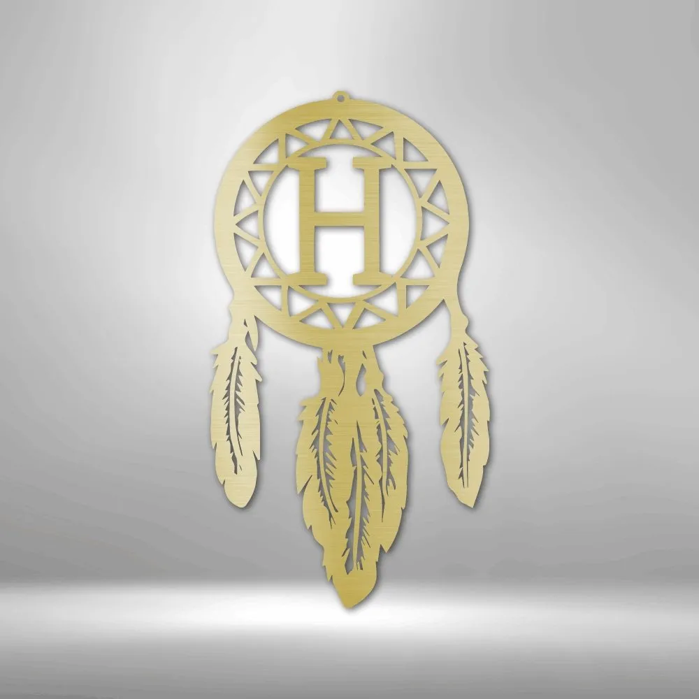 Dream Catcher Monogram - Steel Sign