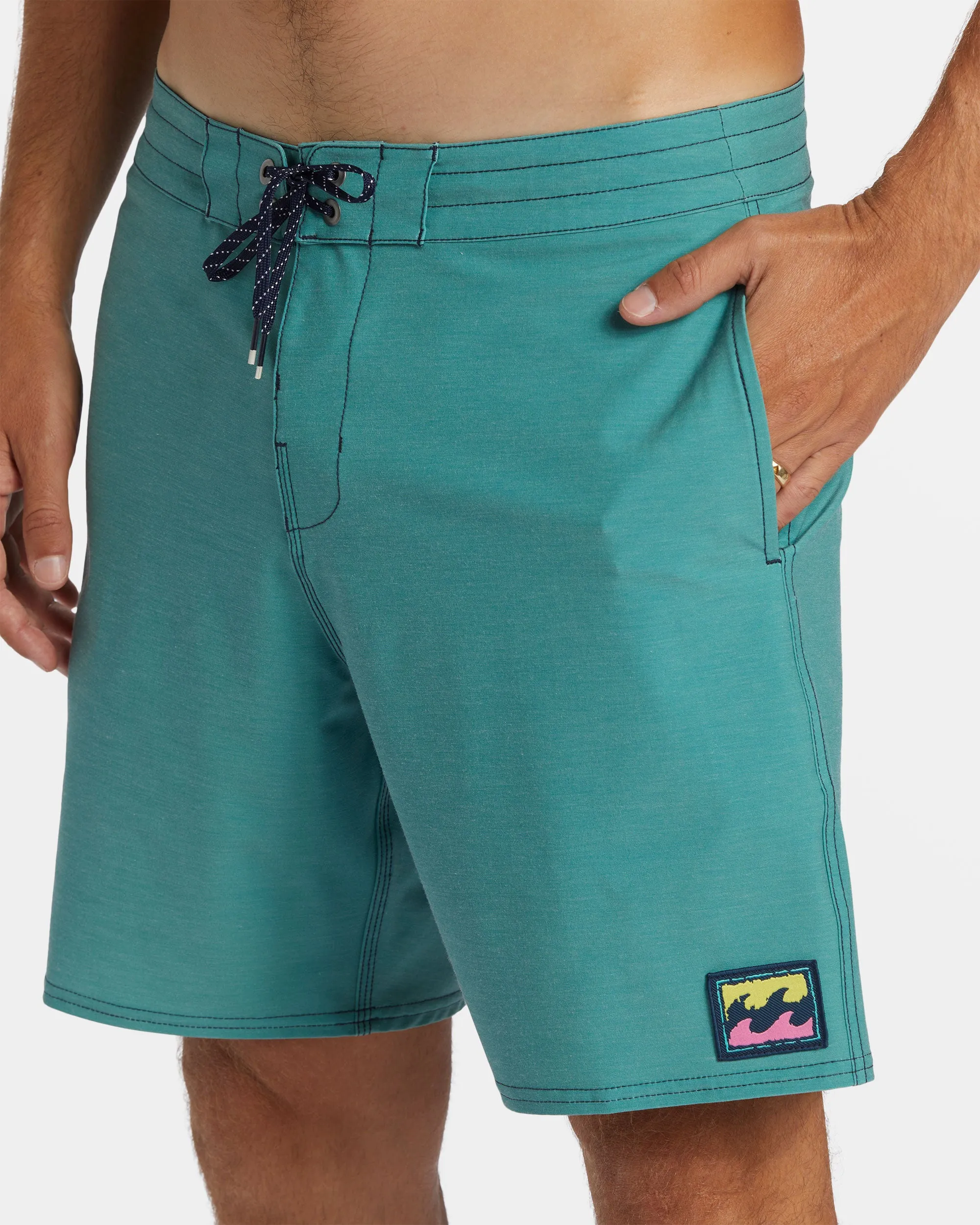 Every Other Day Lo Tide 17 Boardshorts - Jade Stone