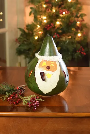 Father Christmas and Nativity Gourd - Available in Multiple Sizes