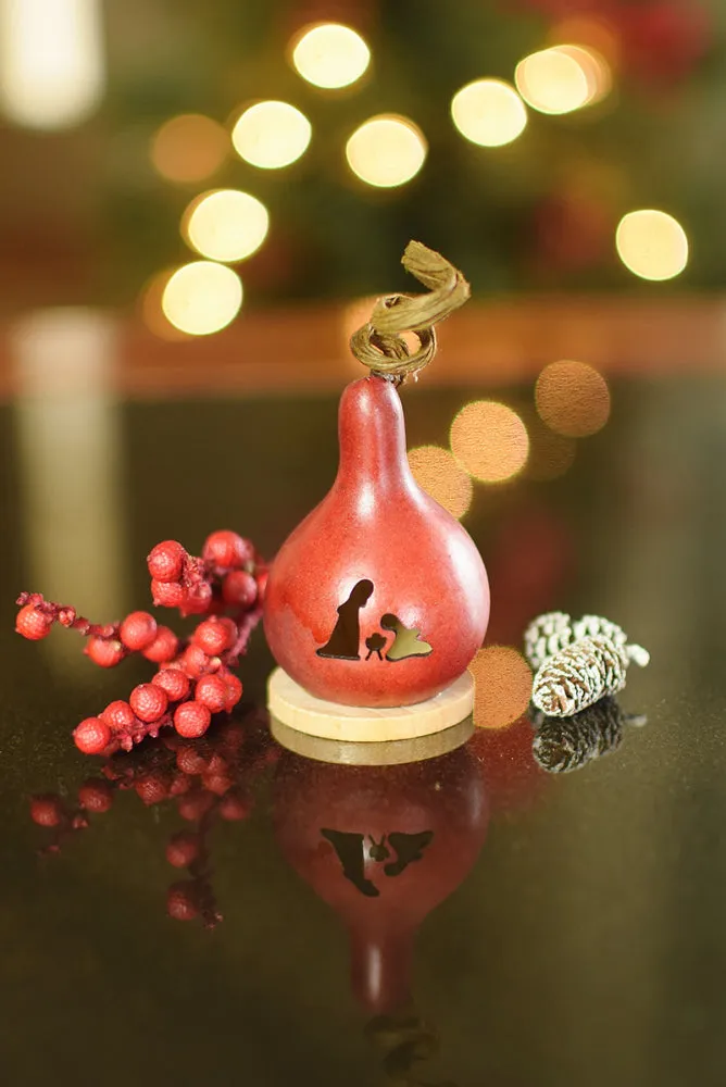 Father Christmas and Nativity Gourd - Available in Multiple Sizes