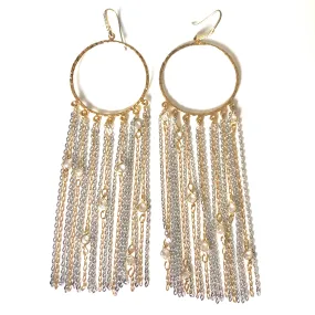 Fringe Dream Catcher Hoop Earrings