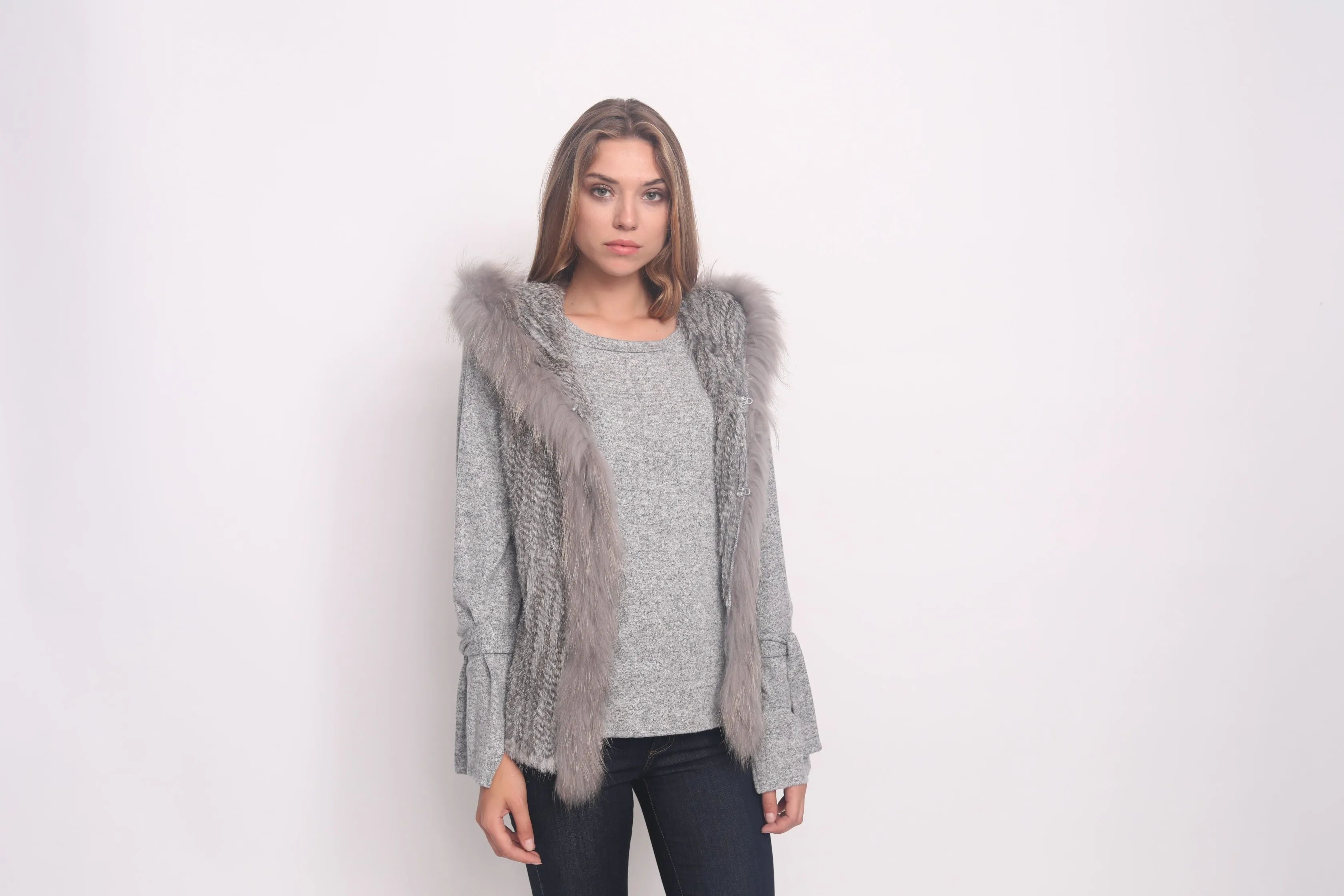 Fur Hooded Vest