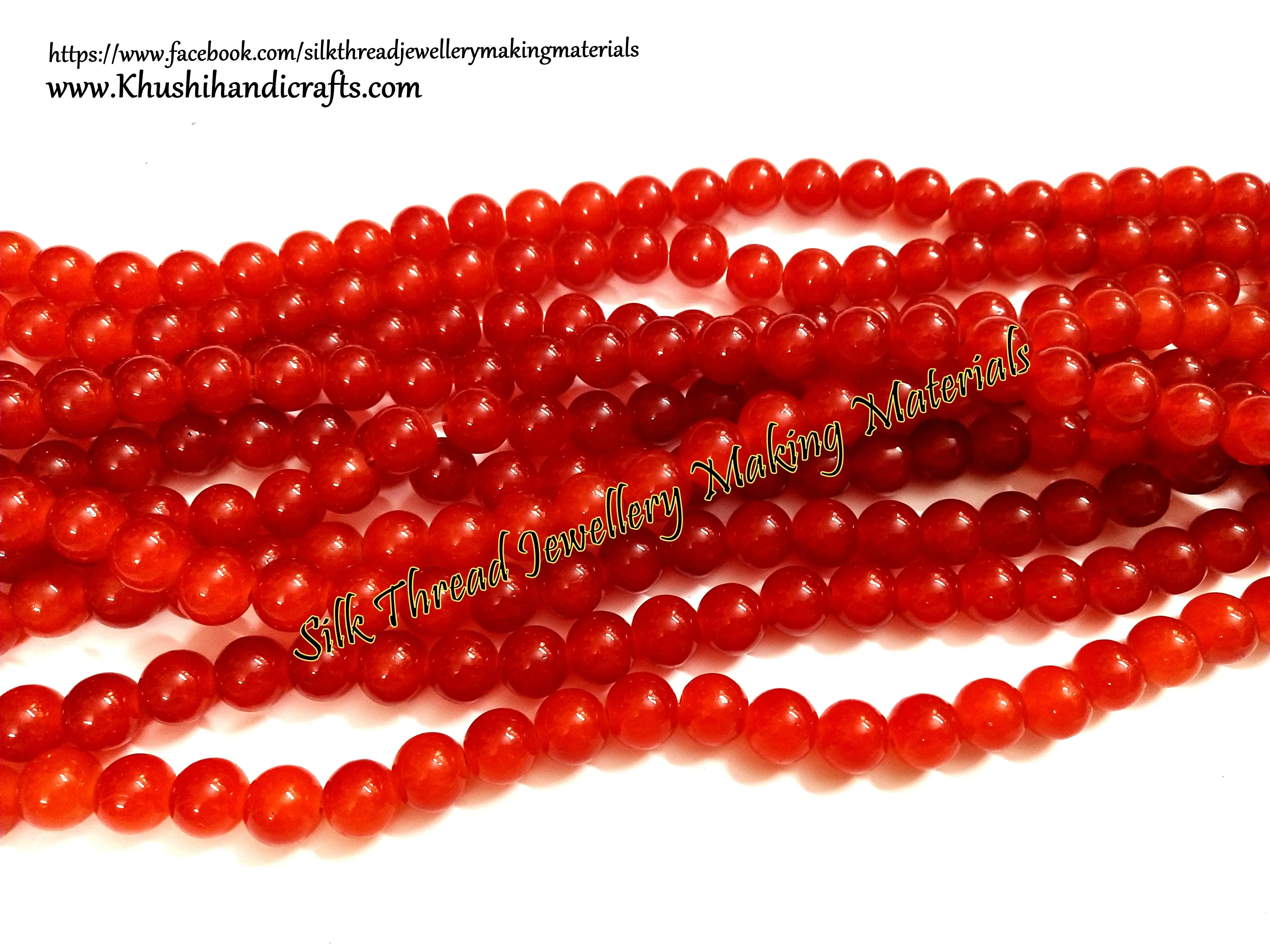 Glass beads- 10mm - Orange