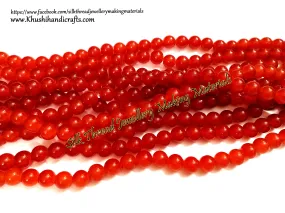 Glass beads- 10mm - Orange