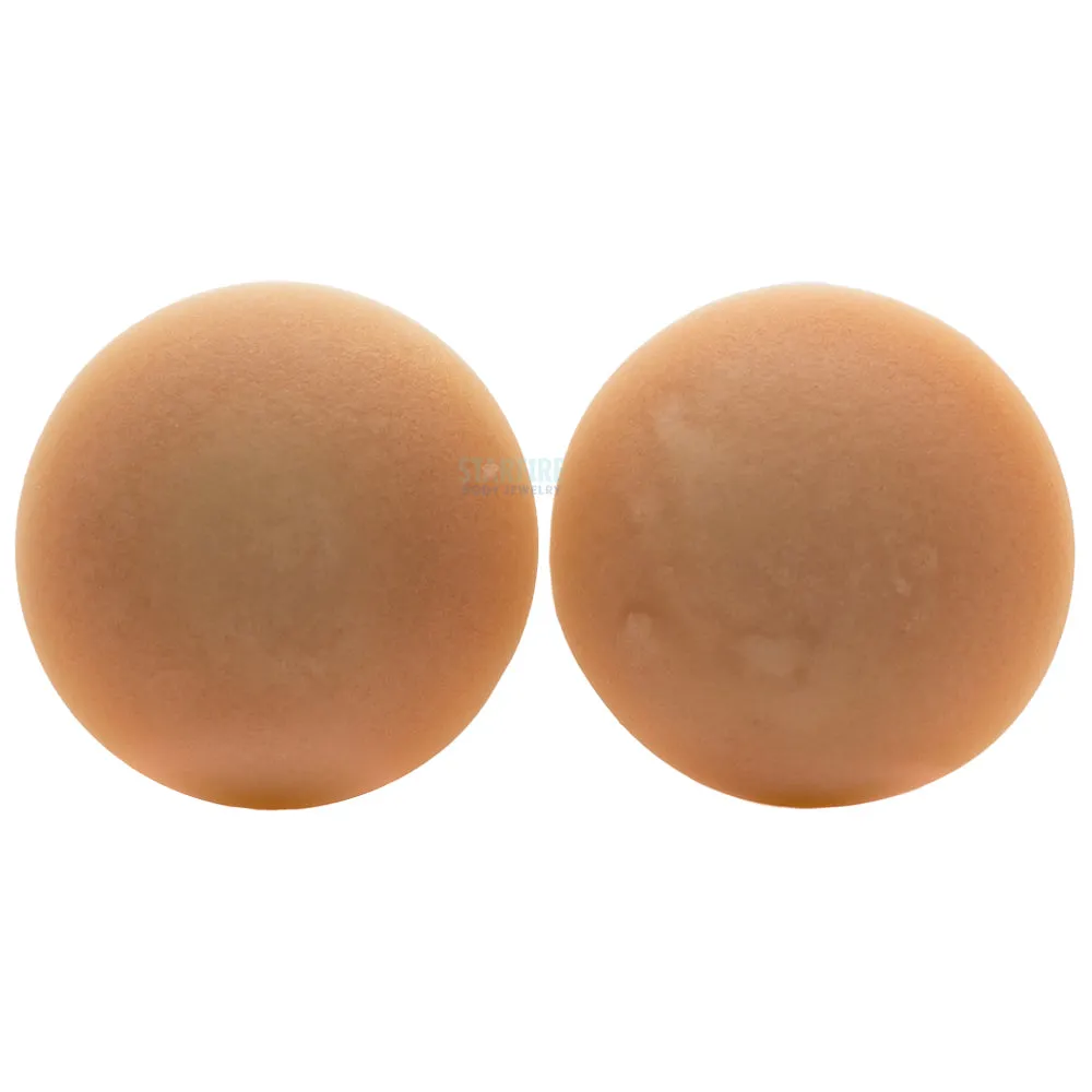 Glass Color Front Plugs - Matte Skin Tone 3