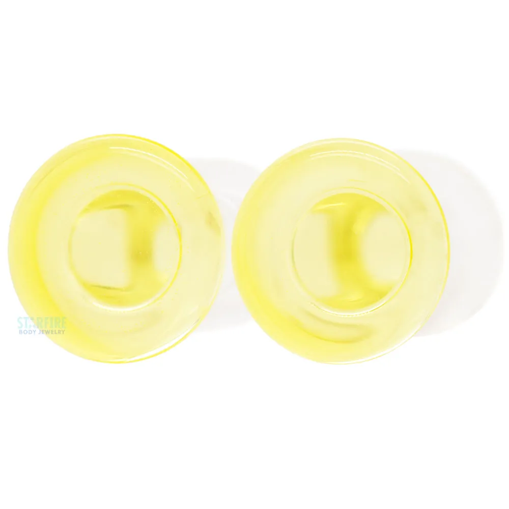 Glass Colorfront Plugs - Sunshine