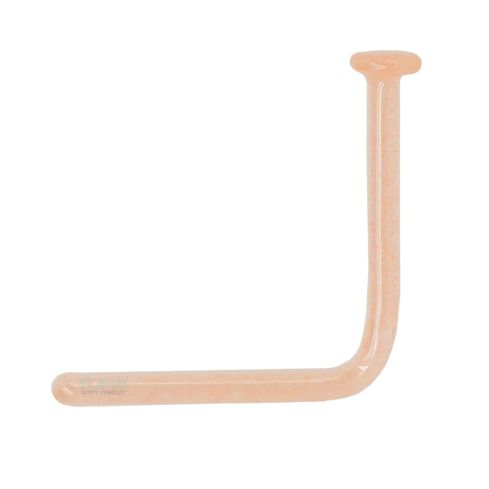 Glass Nostril Retainer - Peach