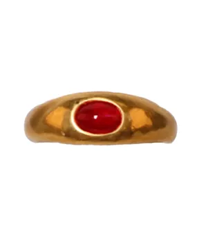 Gold and Ruby Gypsy Ring