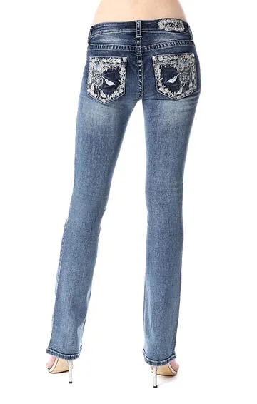 Grace in LA Dream catcher Ladies Jeans - EB61289