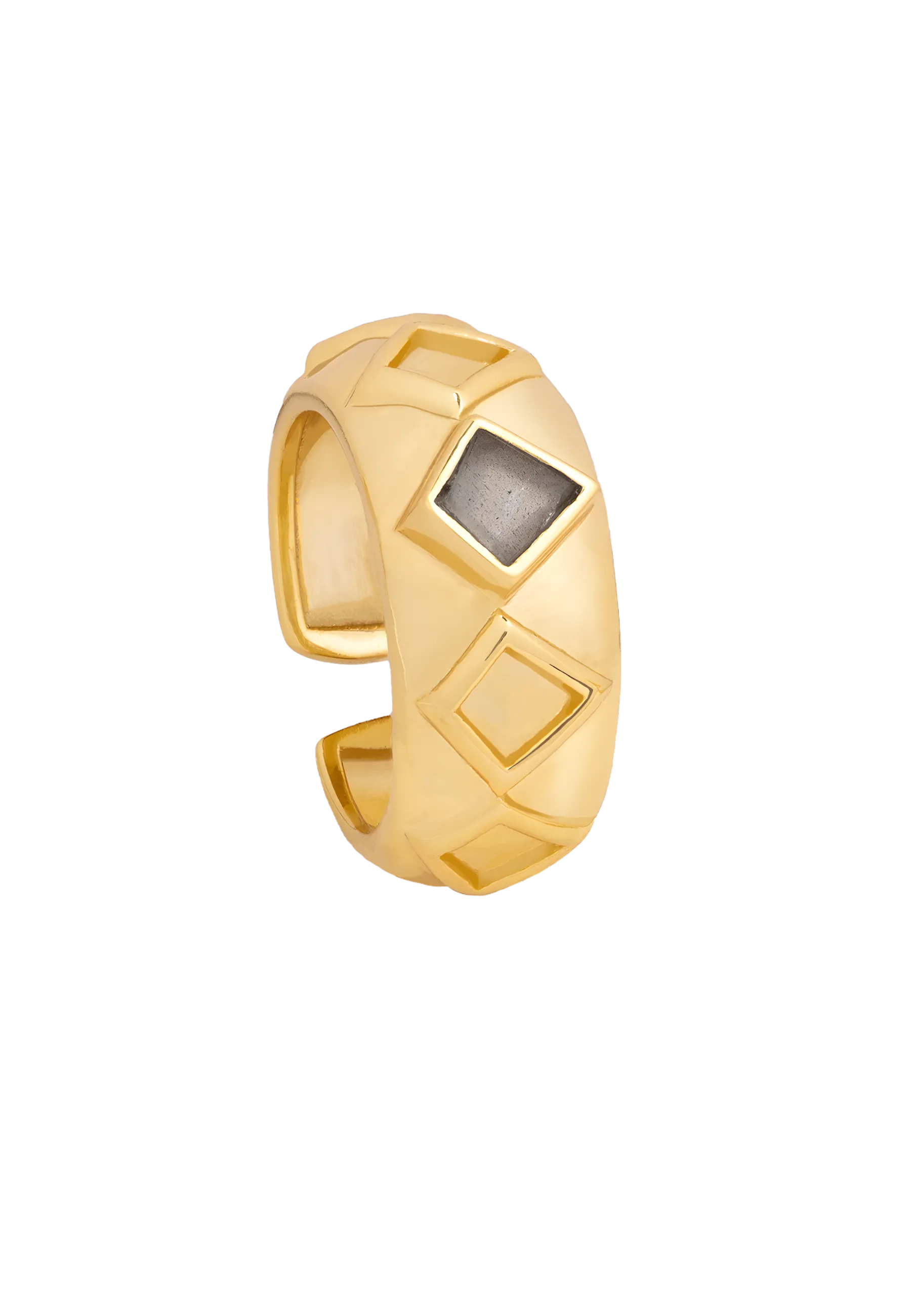 Gray Nefertiti Ring