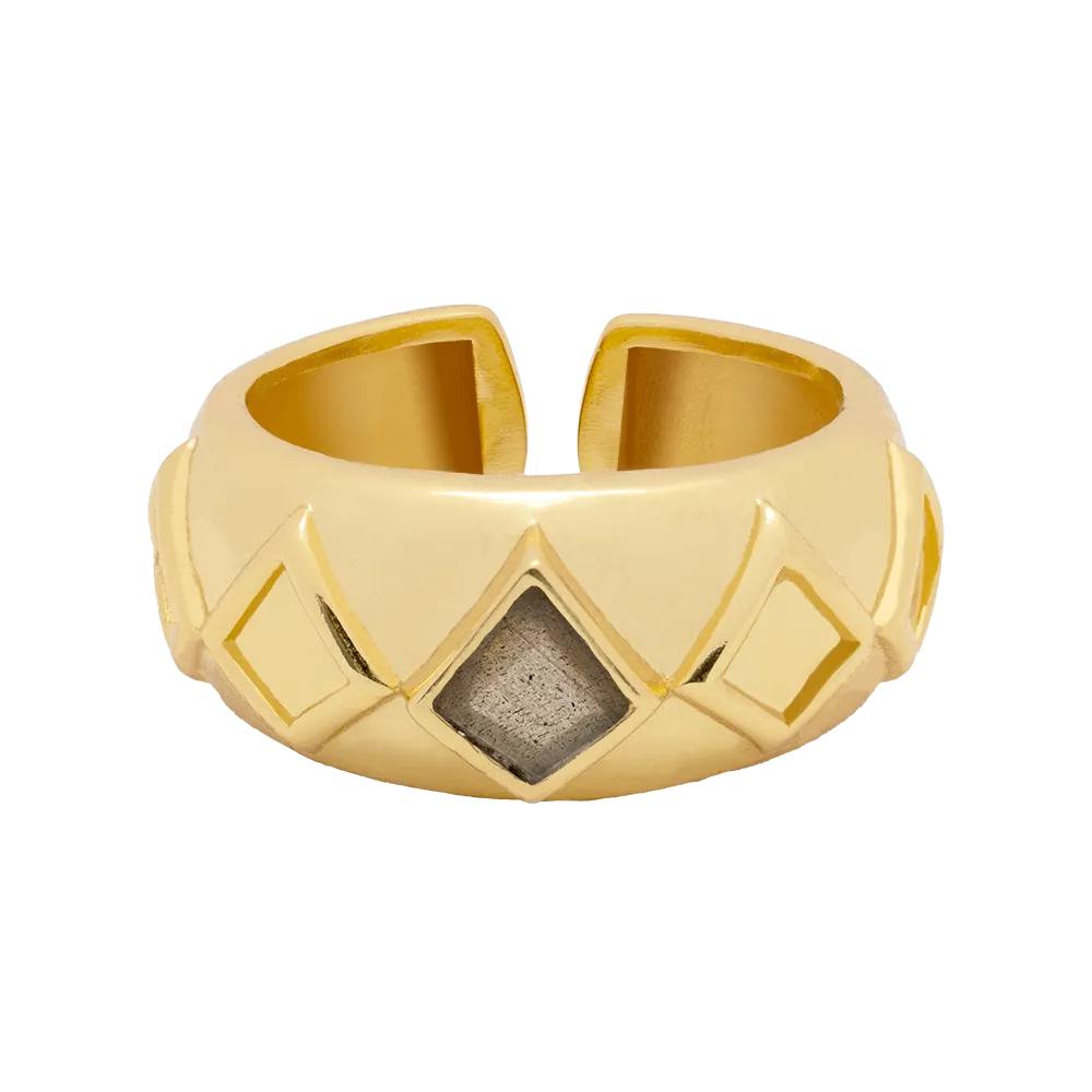 Gray Nefertiti Ring