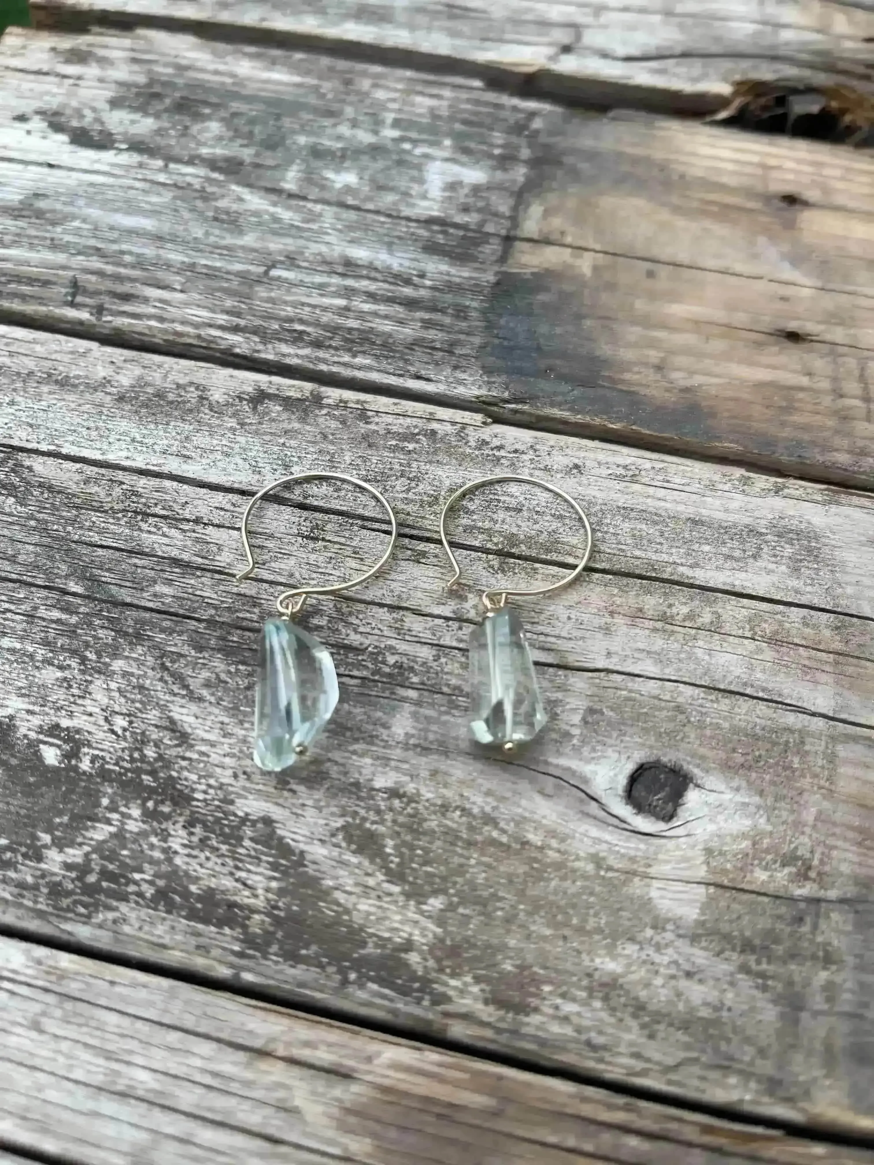 Green Amethyst Earrings