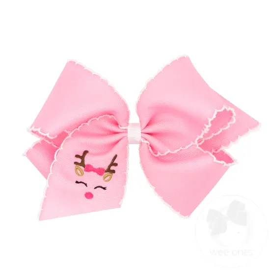 Grosgrain Moonstitch Embroidered Bows / King