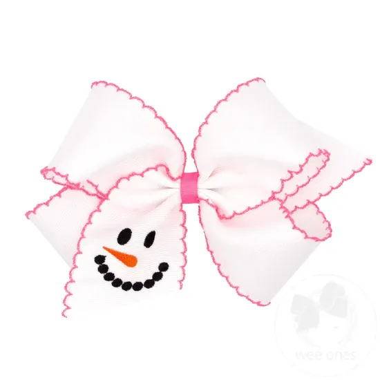 Grosgrain Moonstitch Embroidered Bows / King