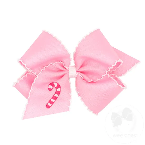 Grosgrain Moonstitch Embroidered Bows / King