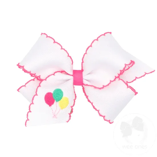 Grosgrain Moonstitch Embroidered Bows / King