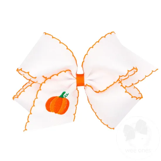 Grosgrain Moonstitch Embroidered Bows / King