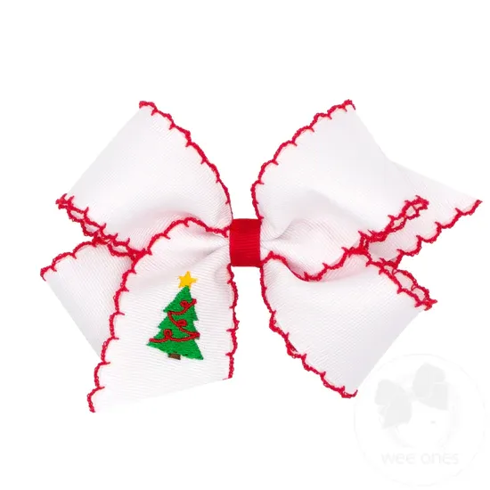 Grosgrain Moonstitch Embroidered Bows / King