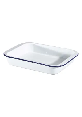 Hairy Bikers Enamelled Oven Tray - White