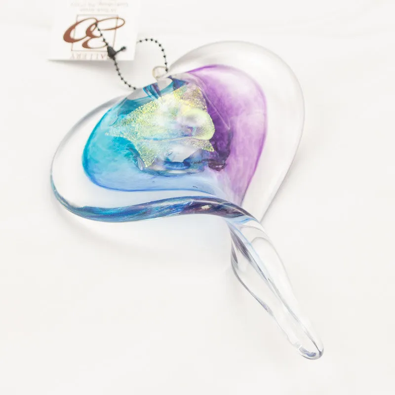 Handblown Glass Twisted Heart