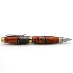 Hawaiian Koa and Rust Gray Swirl Resin Cigar Pen