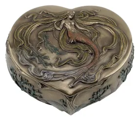 Heart-Shaped Mermaid  Jewelry Box