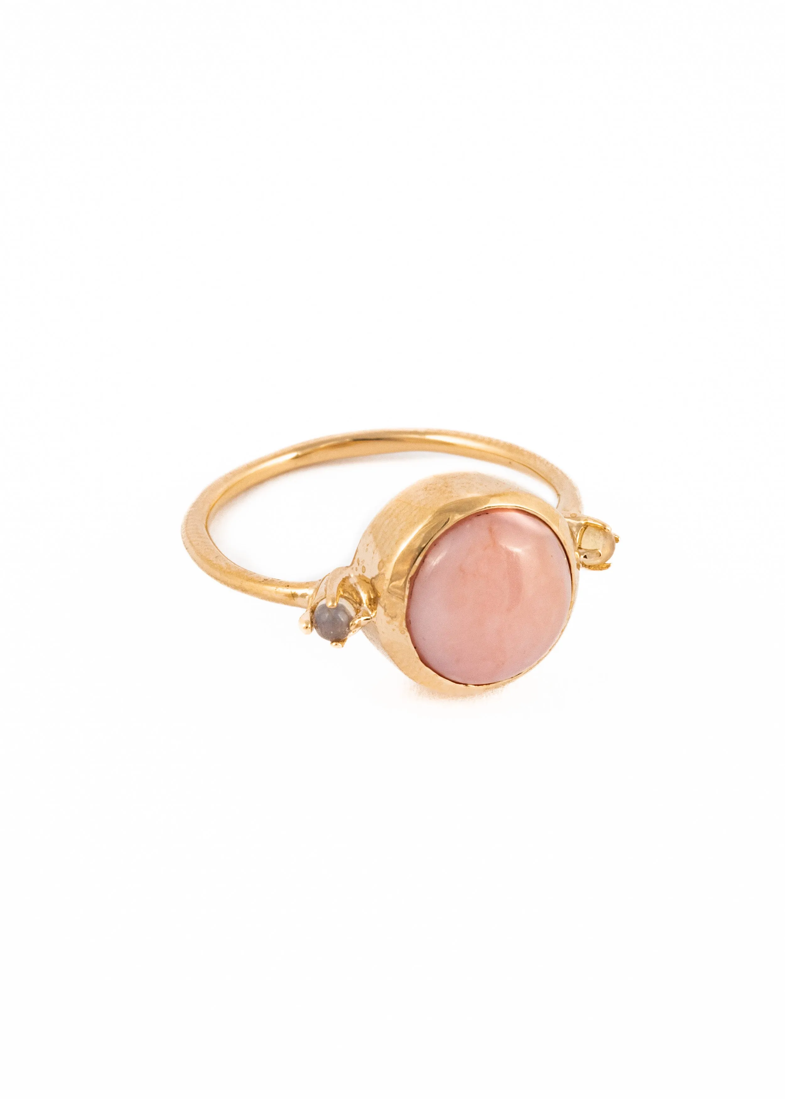 Hidden Star Ring Pink Opal 7