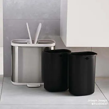 Joseph Joseph Split Steel Recycler Waste Bin | Kaleidoscope