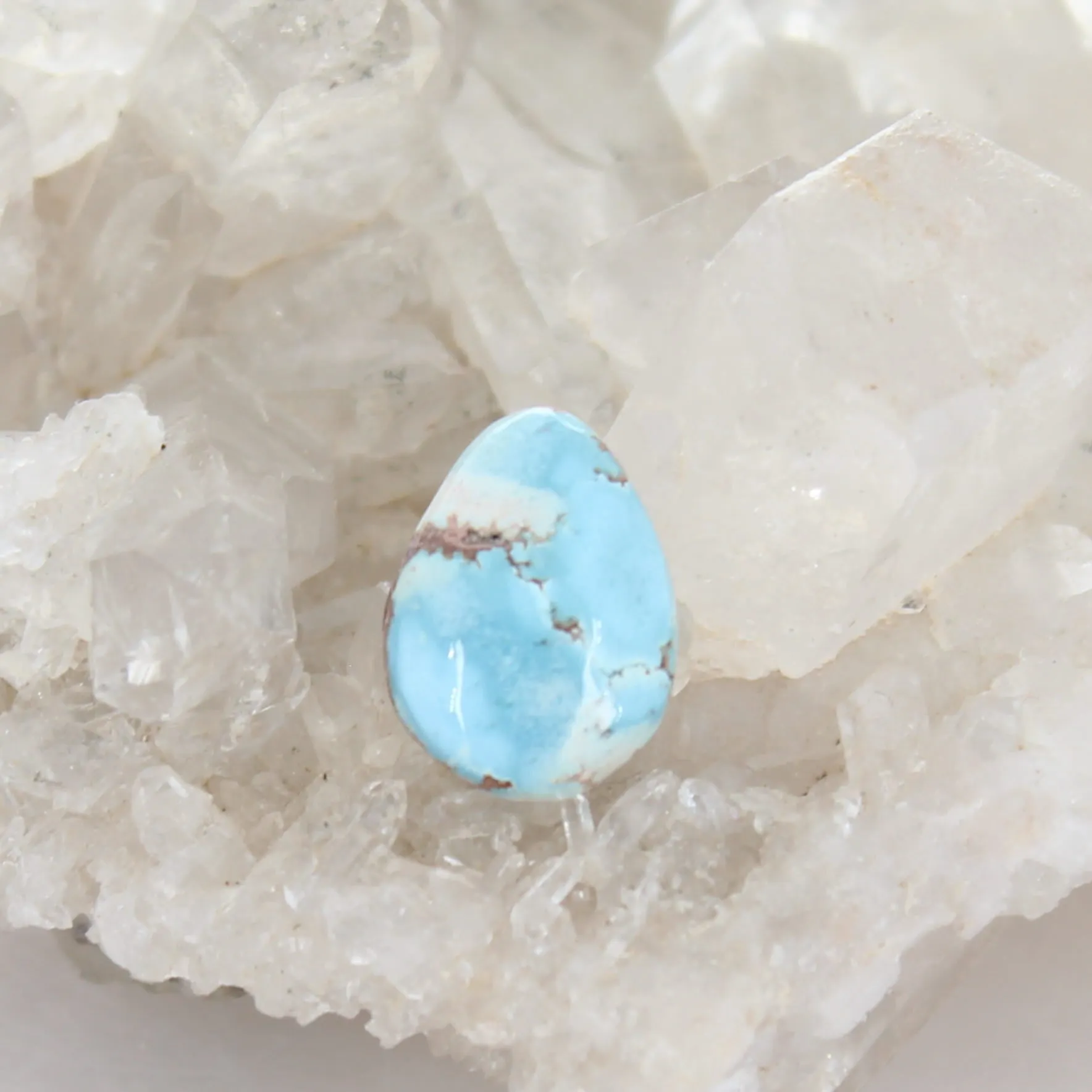 KAZAKHSTAN TURQUOISE Teardrop Cabochon 20x14.5mm