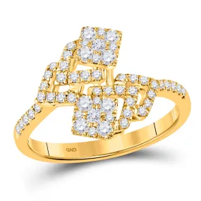 Keene Jewelers 14kt Yellow Gold Womens Round Diamond Fashion Ring 1/2 Cttw