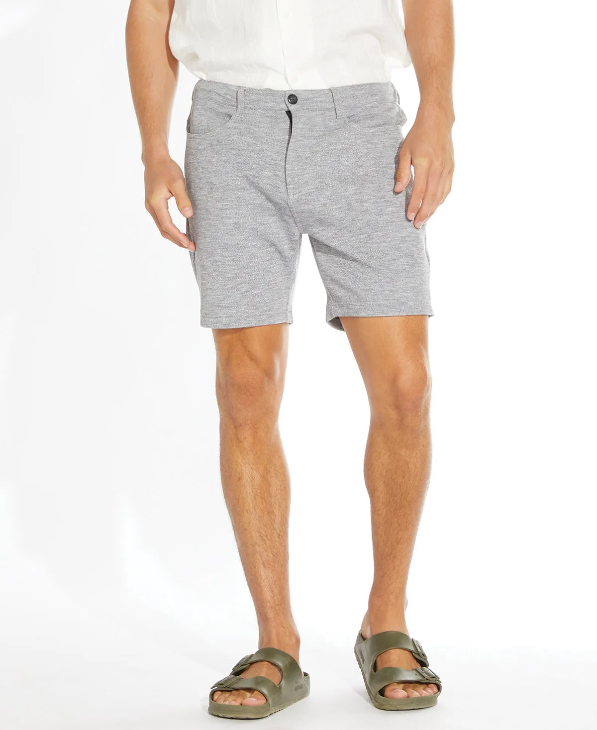 Keith 6 Pique Short (Heather Gray)