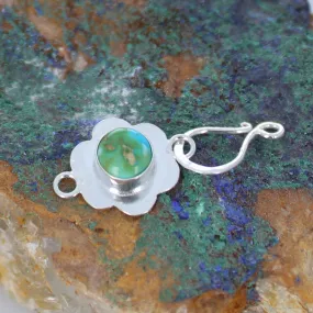 Lime Green Sonoran Gold Turquoise Sterling Clasp J Hook