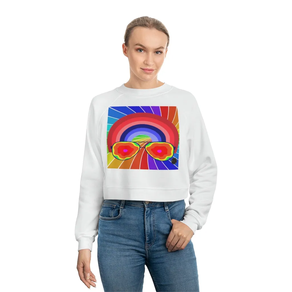 Love on Psychedelics Cropped Fleece Pullover