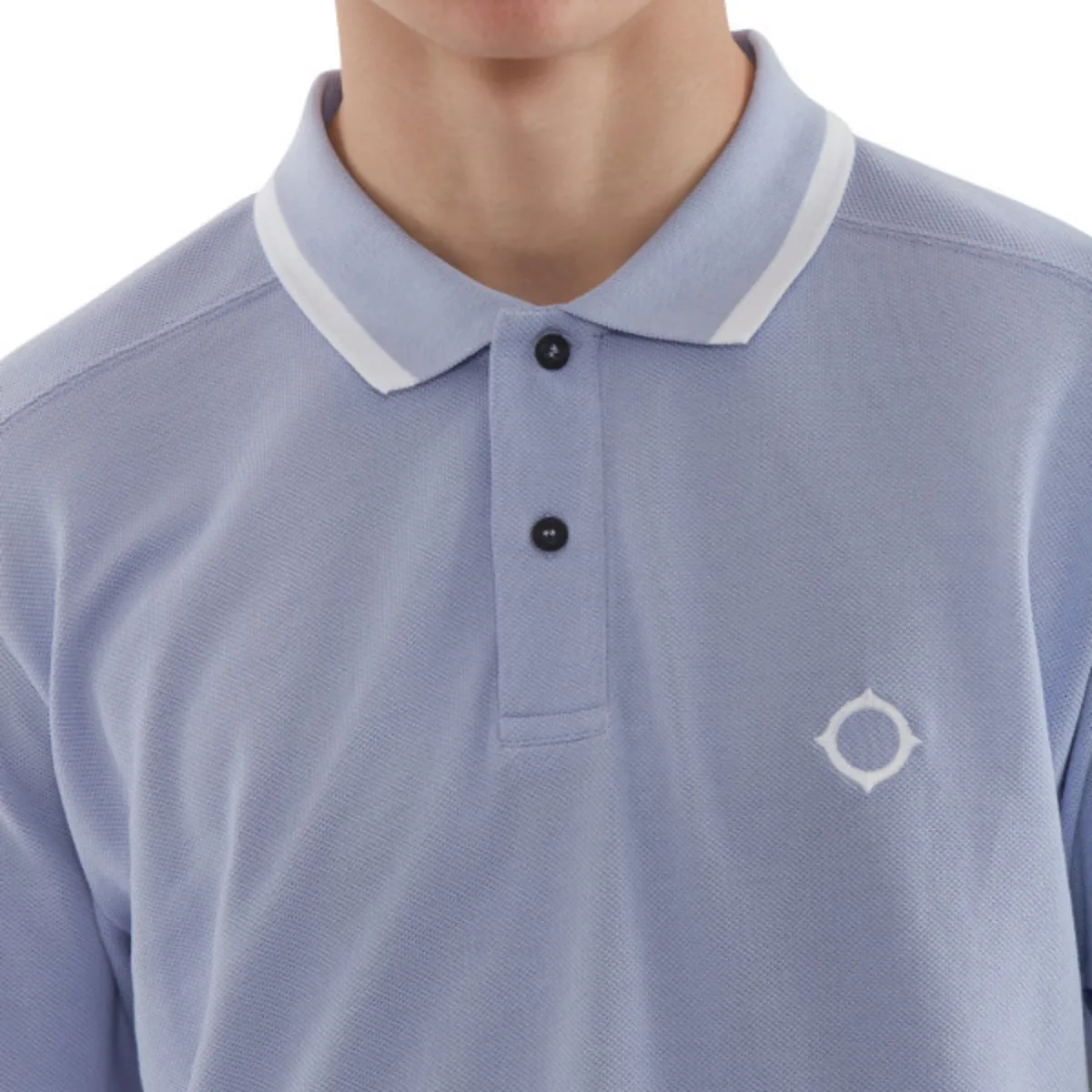 MA.STRUM - Block Tipped Polo in Lavender