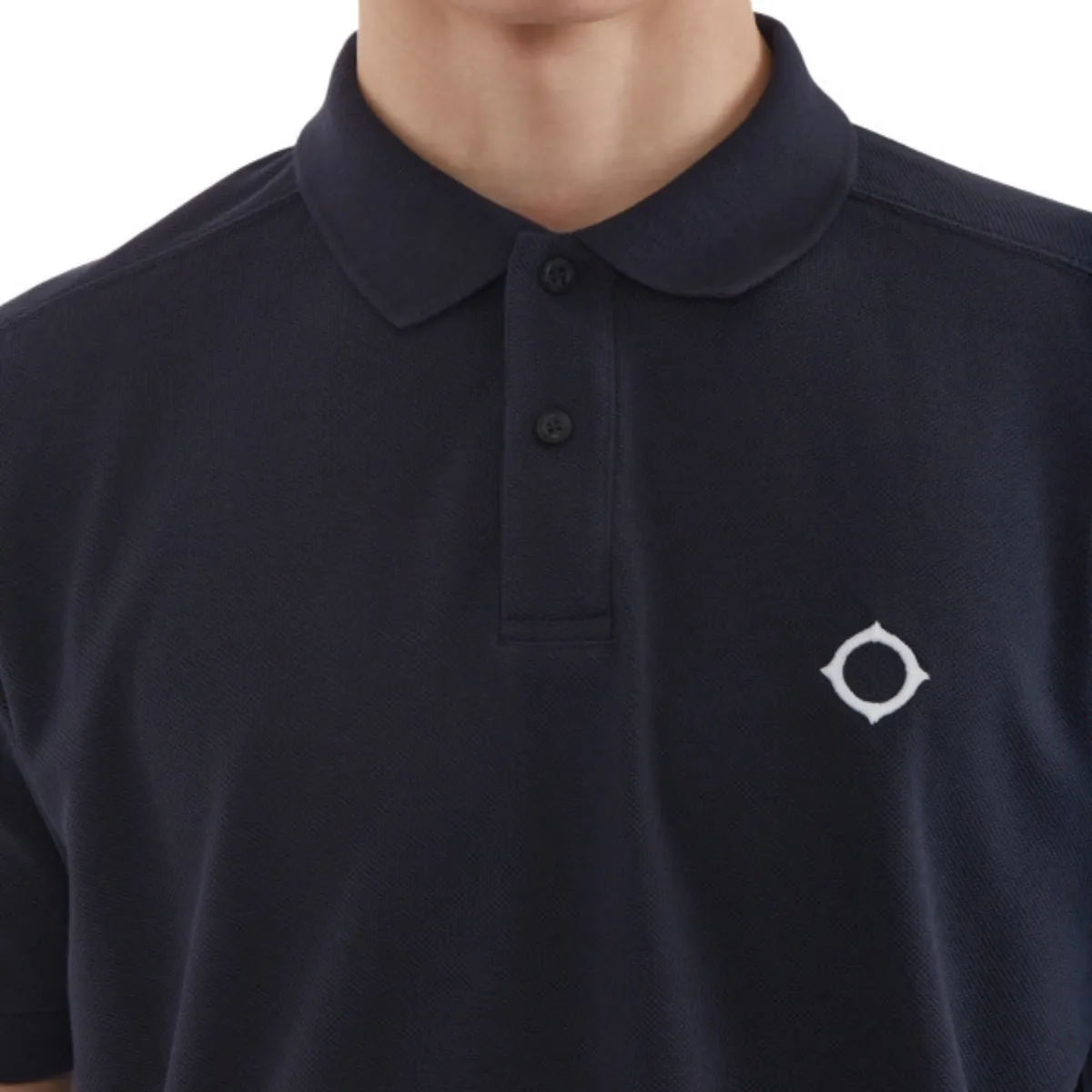 MA.STRUM - Pique Polo in Ink Navy