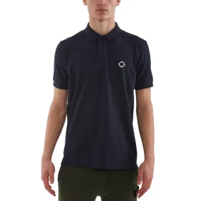 MA.STRUM - Pique Polo in Ink Navy