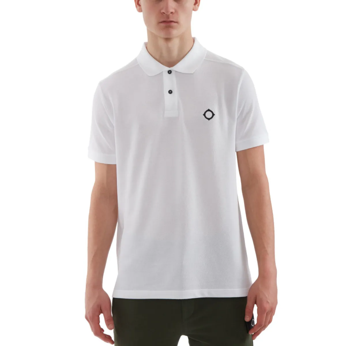 MA.STRUM - Pique Polo in Optic White