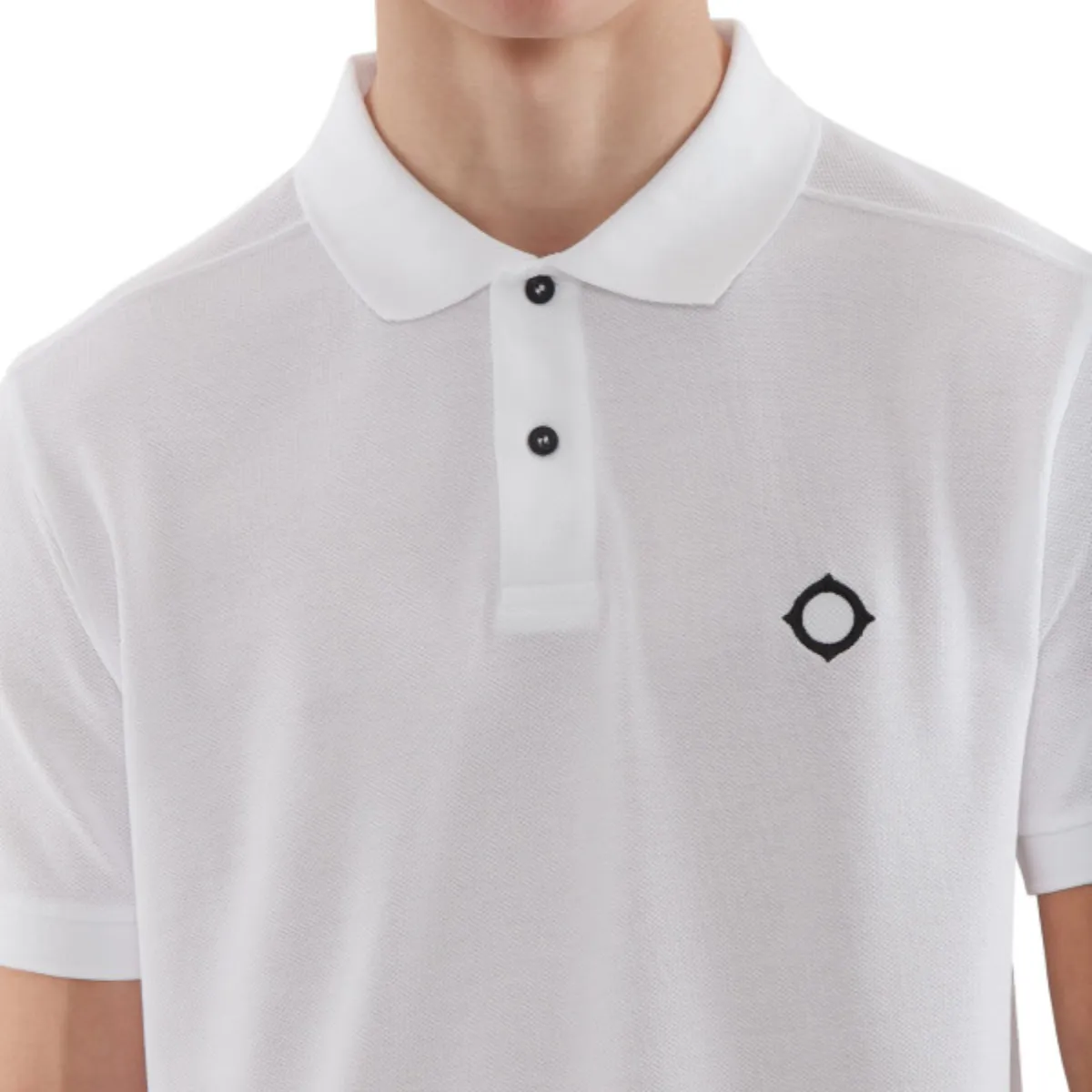 MA.STRUM - Pique Polo in Optic White