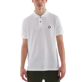 MA.STRUM - Pique Polo in Optic White